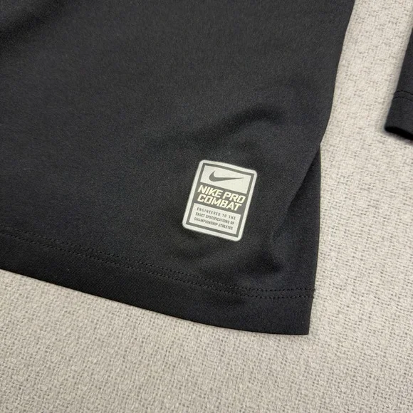 Nike Pro Combat Dri-FIT Long Sleeve Shirt Mens XXL Black Fitted Training Top - Picture 5 of 7